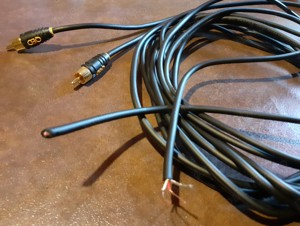 Cablu Subwoofer QED Profile 6m TĂIAT în două bucăți ( amplituner receiver amplificator statie boxe ) - imagine 3