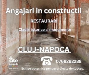 Muncitori constructii Cluj-Napoca. Proiecte de restaurari 