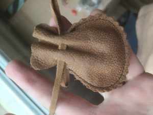 Saculet Piele Suede Drawstring Pouch Mojo BagCrystals Herbs Medicine