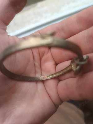 Bratara Rhinestone Love Heart Torque Cuff Bangle Open Bracelet Jewellery - imagine 3