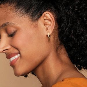 Cercei 14K Gold Plated 925 Sterling Silver Post Six Drop Huggie Earrings for Women - imagine 4