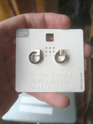 Cercei Inox Stainless Steel Hoop Earrings, Hypoallergenic Earrings, Stainless Steel Color