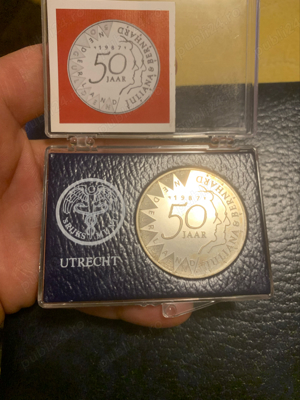 Moneda 50 gulden 1987 comemorativa argint