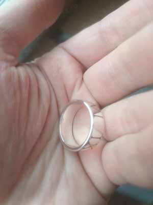 Inel Argint Sterling Silver Atlas Black Enamel Ring Size 5"