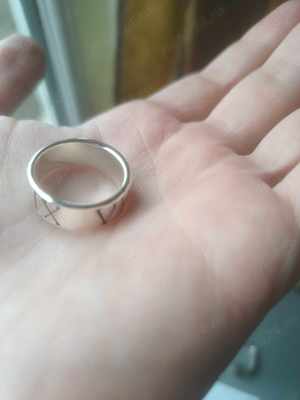 Inel Argint Sterling Silver Atlas Black Enamel Ring Size 5" - imagine 2