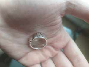 Inel Argint Sterling Silver Atlas Black Enamel Ring Size 5" - imagine 5