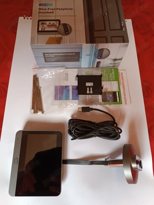 Vând vizor electronic WIFI, intercom, detectare înregistrare mișcare, infraroșu, notificare app, nou - imagine 4