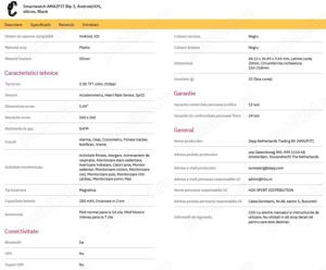 Smartwatch Amazfit Watch Bip 3, Negru  - imagine 2