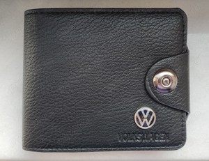Portofel negru din piele ecologica, model VW si BMW