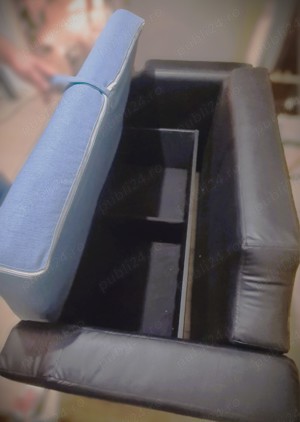 Canapea 2 locuri, cu lada depozitare. - imagine 4