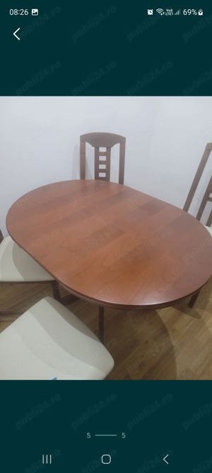 Masa rotunda si scaune - imagine 5