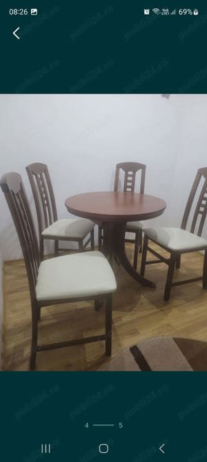 Masa rotunda si scaune - imagine 4