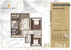 Apartament 3 camere decomandat,predare 2025,Confort Urban Rahova - imagine 5