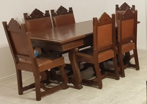 Set mobilier living facut din lemn masiv - imagine 4