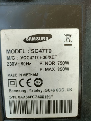 Aspirator SAMSUNG SC47 to telecomanda maner - imagine 3