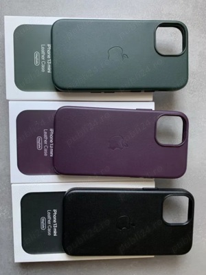 Huse piele iPhone 13 mini, Pro sau Max