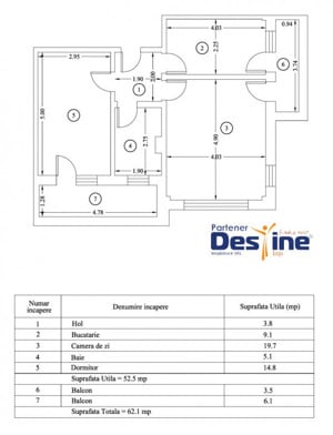 COMISION 0% - Apartament 2 camere 62 MP - ROMAN - imagine 11