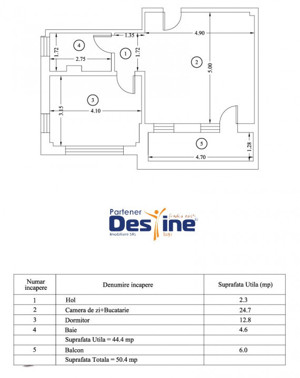 COMISION 0% - Apartament 2 camere 50 MP - ROMAN - imagine 11