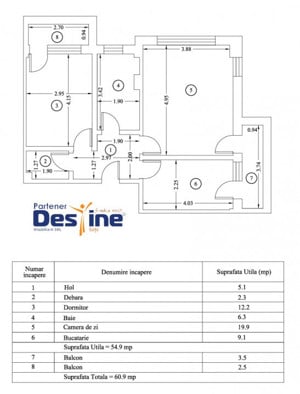 COMISION 0% - Apartament 2 camere 61 MP - ROMAN - imagine 11