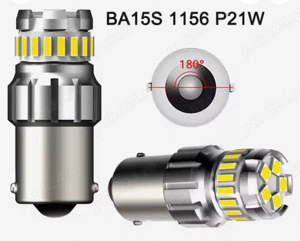  Set 2 Becuri LED, P21W Alb Rece Cip CanBus.NOI - imagine 2