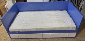 Pat cu Sertare pentru o Persoana; Pat Single cu Lada si Saltea 200x90