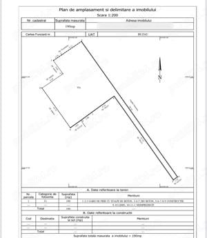 Vând 190 mp teren Triumfului 24