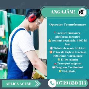 Căutăm Operator Termoformare