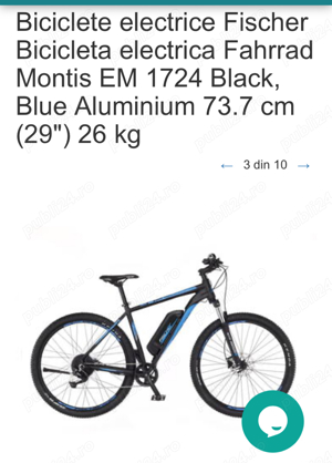 vand bicicleta electrica fisher