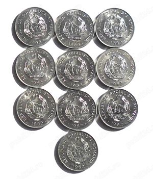 Vand lot 10 monede 25 bani 1982 - imagine 2