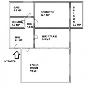 Apartament de vanzare etaj 1 cu 2 camere decomandate parcare balcon - imagine 3