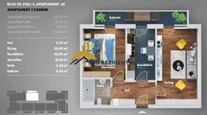 Berceni-apartament 2 camere bloc nou ,mobilat utilat - imagine 8