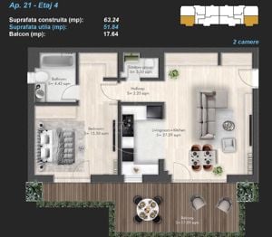 2 camere Militari I 12 min metrou Pacii - imagine 15