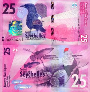  Lot 5 bancnote Seychelles 