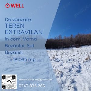 De vânzare teren extravilan în com. Vama Buzăului, Sat Buzăiel!