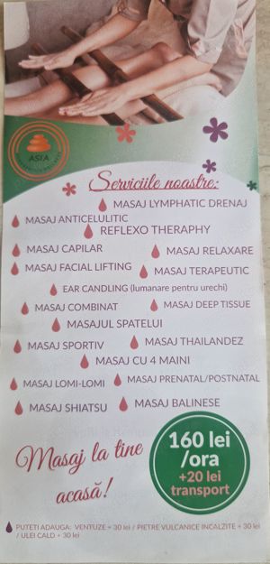 -Masaj  la domiciliu-Terapeute Asia- - imagine 2