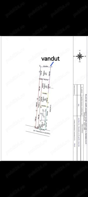 Vand  teren parcelat str 1 decembrie Bals