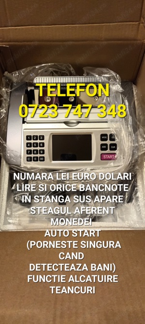 Masina numarat bani lei euro dolari NOUA SIGILATA BANCI EXCHANGE Amanet nunti afaceri - imagine 3