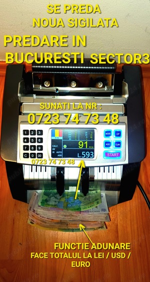 Masina numarat bani lei euro dolari NOUA SIGILATA BANCI EXCHANGE Amanet nunti afaceri - imagine 2