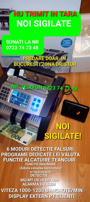 Masina numarat bani lei euro dolari NOUA SIGILATA BANCI EXCHANGE Amanet nunti afaceri