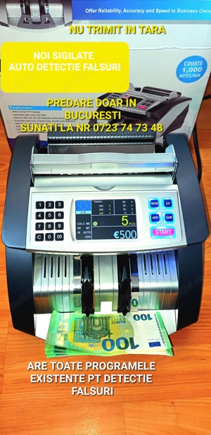 Masina numarat bani lei euro dolari NOUA SIGILATA BANCI EXCHANGE Amanet nunti afaceri - imagine 5