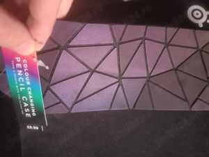 Penar Luminous Pencil Pen Pouch Big Capacity, Holographic Reflective