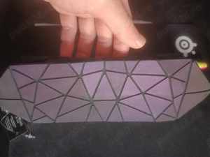 Penar Luminous Pencil Pen Pouch Big Capacity, Holographic Reflective - imagine 4