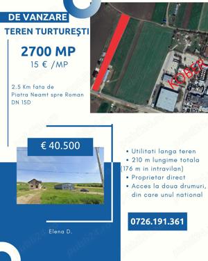 Vand teren Turturesti 2700 mp