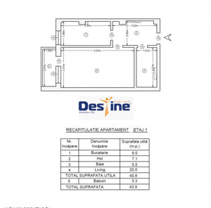 Bucium-Visan - Apartament 1 cameră decomandat 43,9 mp  - imagine 8