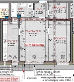 Apartament 2 camere decomandate, 53mp, parcare subterana, zona Terra - imagine 12