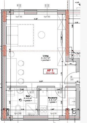 Apartament 1 camera, semidecomandat, Zona Cetatii - imagine 4