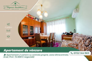 Apartament 2 camere cu centrala proprie, zona Ultracentrala, Arad