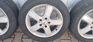 Jante 5x112 Mercedes cu anvelope de vara 205 55 16 - imagine 1