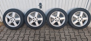 Jante 5x112 Mercedes cu anvelope de vara 205 55 16 - imagine 2