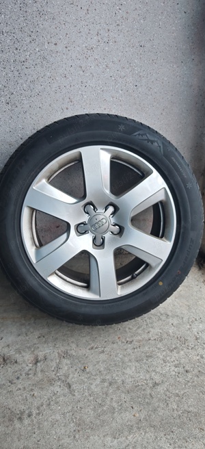 Jante Audi 5x112 cu anvelope de iarna 225/55/17 - imagine 2